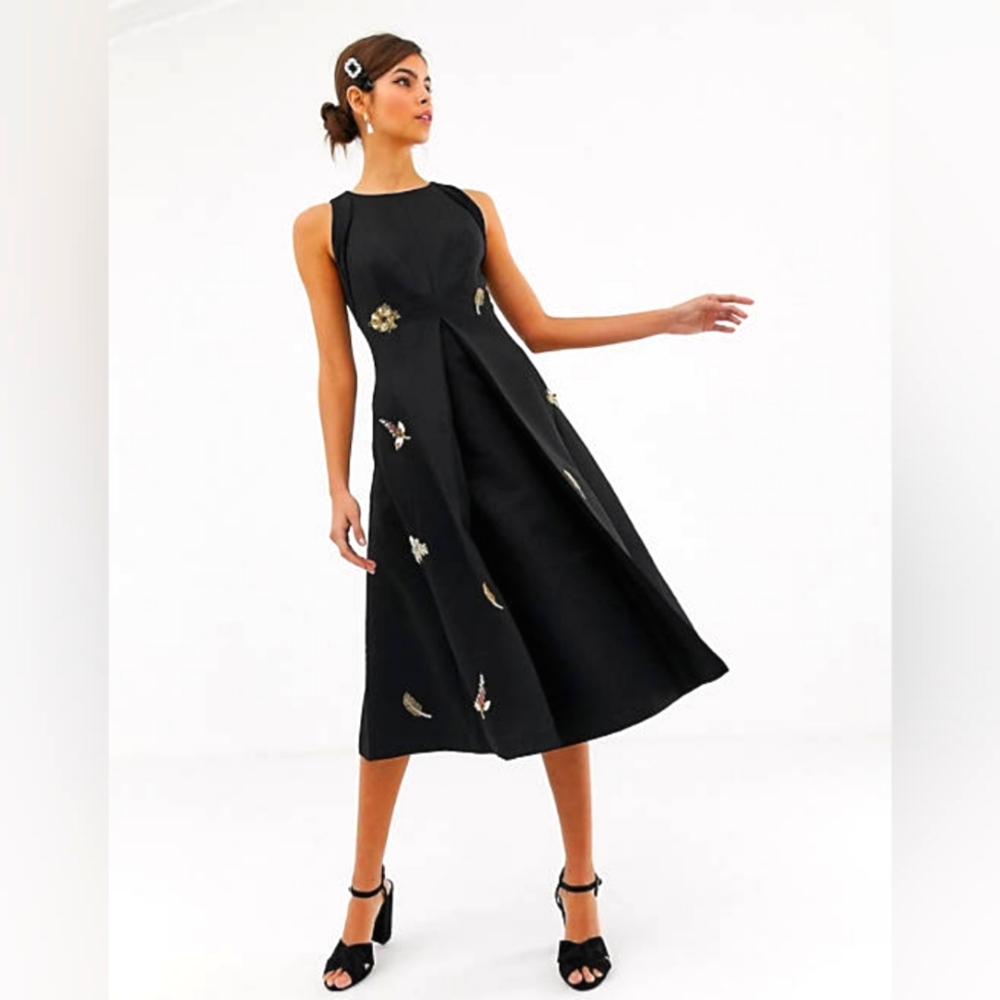 Ted Baker Flloraa Embellished Midi Dress